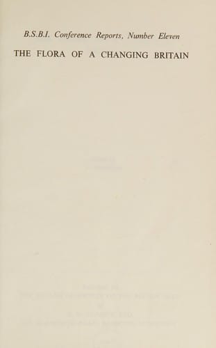 The Flora of a changing Britain