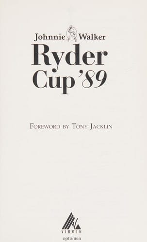 Johnnie Walker Ryder Cup '89