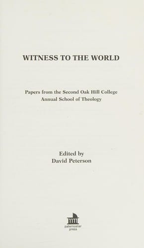 Witness to the world