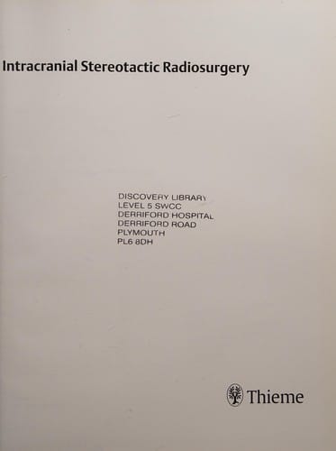 Intracranial stereotactic radiosurgery