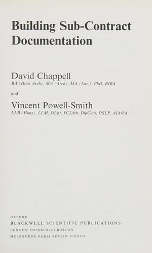 Building sub-contract documentation