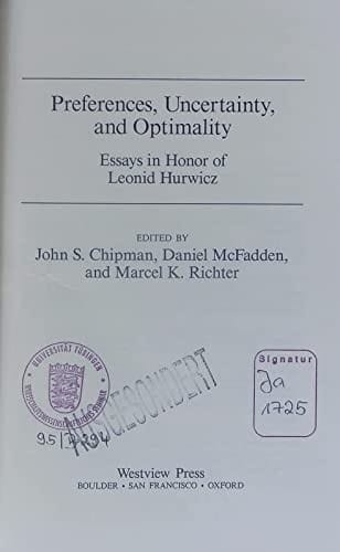 Preferences, uncertainty, and optimality