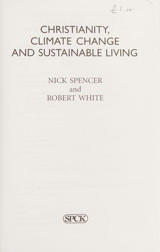 Christianity, climate change, and sustainable living