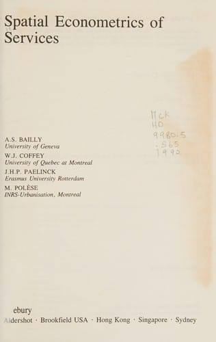 Spatial econometrics of services