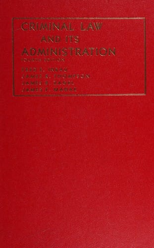 Criminal law and its administration