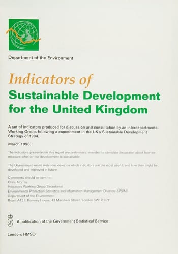 Indicators of sustainable development for the United Kingdom