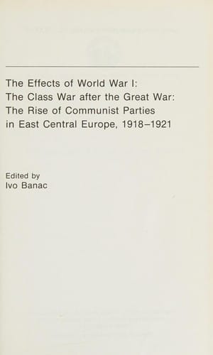 The Effects of World War I