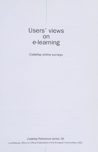 Users' views on e-learning