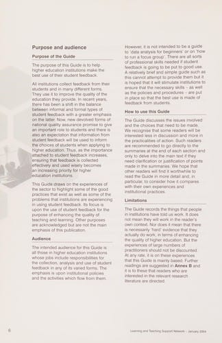 Collecting and using student feedback