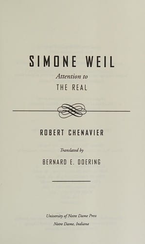 Simone Weil, attention to the real