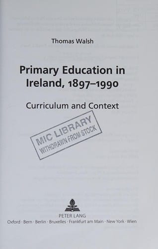 Primary education in Ireland, 1897-1990