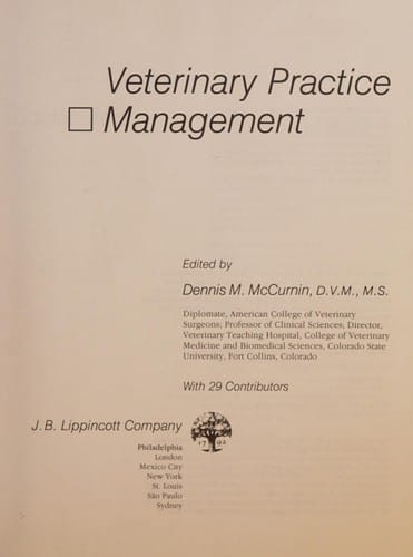 Veterinary practice management