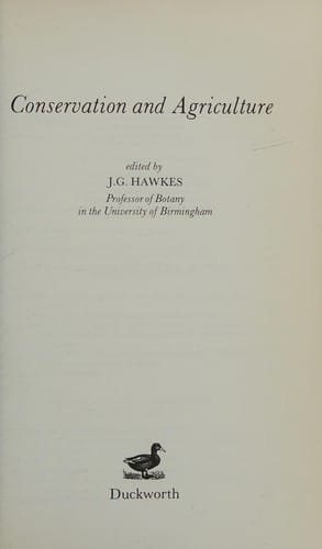Conservation and agriculture