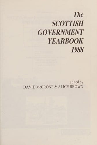 The Scottish government yearbook