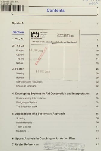 Sports analysis in coaching
