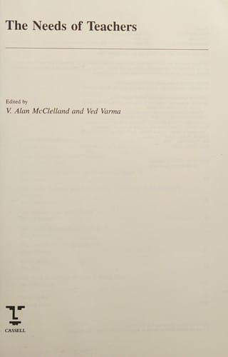 The needs of teachers