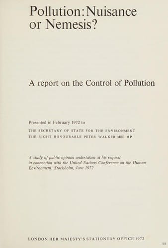 Pollution: nuisance or nemesis?