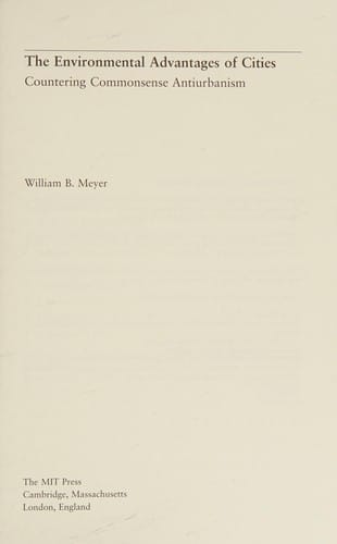 The Environmental advantages of cities