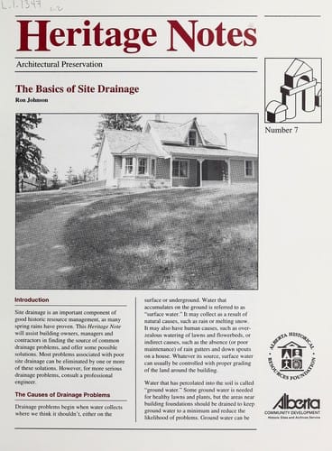 The basics of site drainage