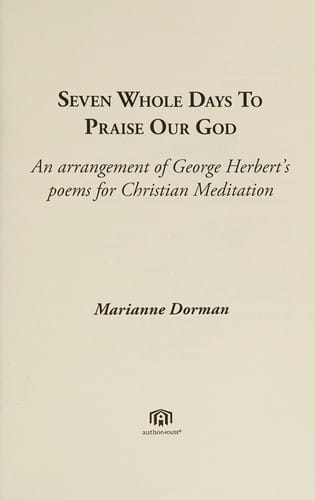 Seven whole days to praise our God