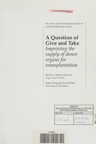 A Question of give and take