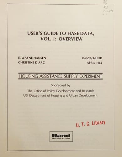 User's guide to HASE data