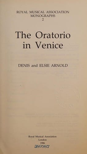 The oratorio in Venice