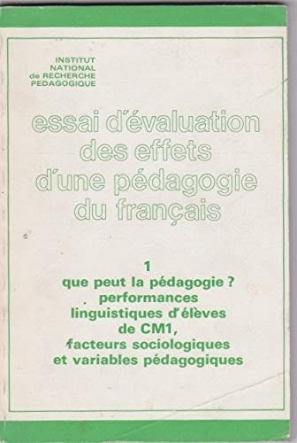 Que peut la pédagogie?
