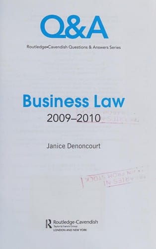 Business law, 2009-2010