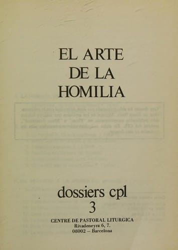 El Arte de la homilía