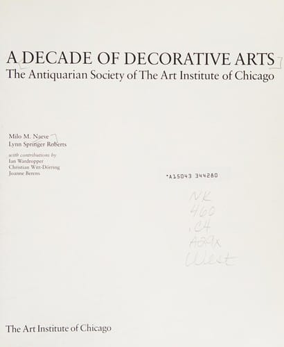 A decade of decorative arts