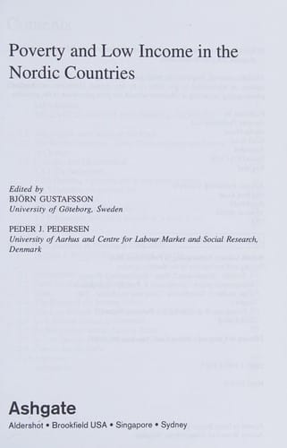 Poverty and low income in the Nordic countries