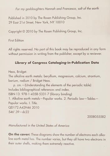 The alkaline earth metals