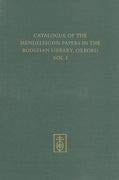 Catalogue of the Mendelssohn papers in the Bodleian Library, Oxford