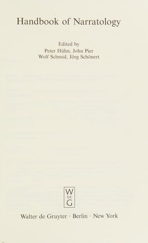 Handbook of narratology