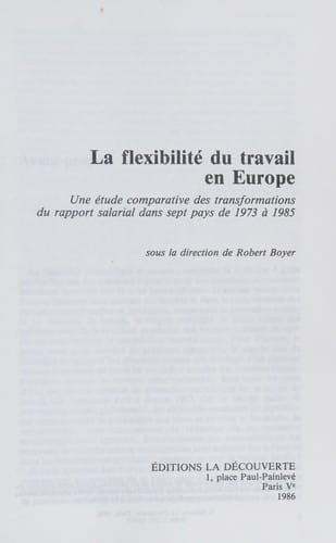 La Flexibilité du travail en Europe