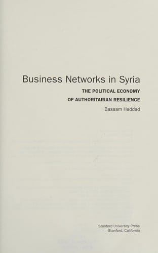Business networks in Syria