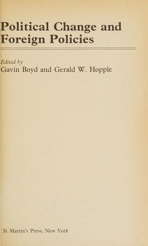 Political change and foreign policies