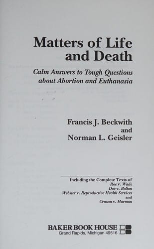 Matters of life and death