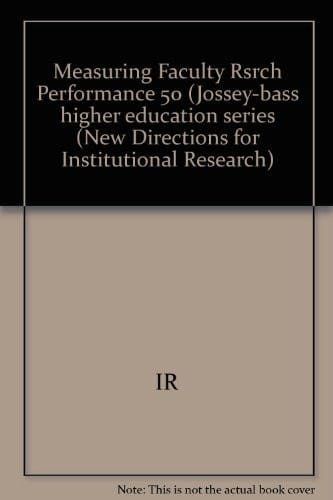 Measuring faculty research performance