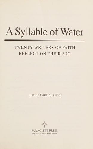 A syllable of water