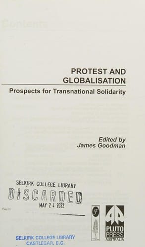 Protest and globalisation