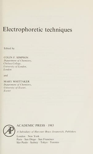 Electrophoretic Techniques