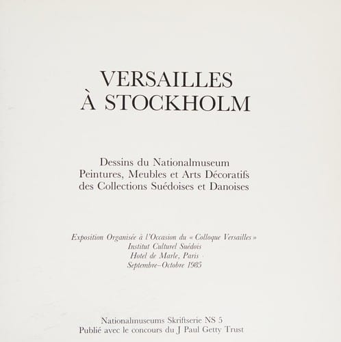 Versailles à Stockholm