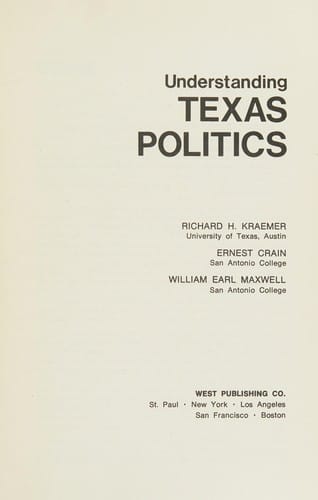 Understanding Texas politics