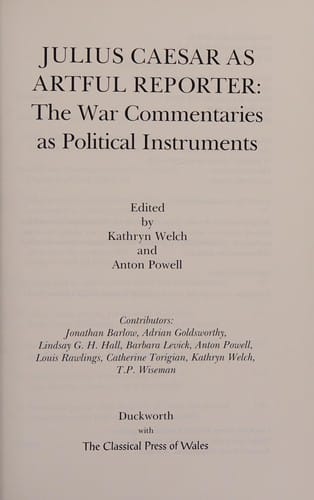 Julius Caesar as artful reporter