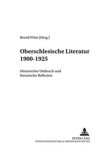 Oberschlesische Literatur 1900-1925