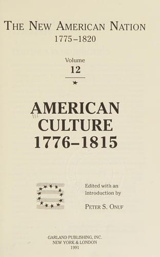 American culture, 1776-1815
