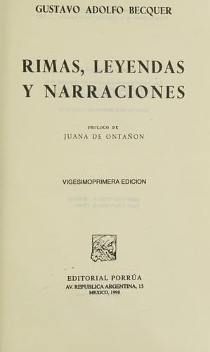 Rimas, Leyendas y Narraciones (Sepan Cuantos, Núm. 17)