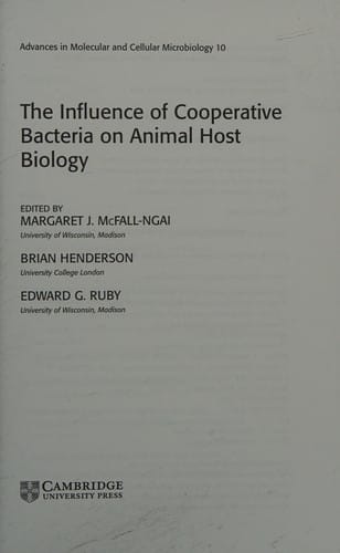 The influence of cooperative bacteria on animal host biology